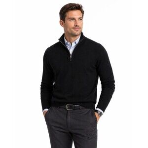 Banana Republic Black 1/4 Zip Sweater Wool Blend Men’s M